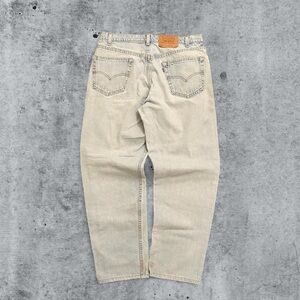 Vintage Levis 550 Jeans Size 34x30 Relaxed Fit 90s USA Made Light Wash Distress